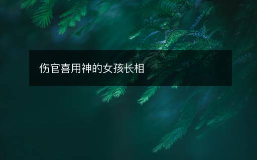 伤官喜用神的女孩长相