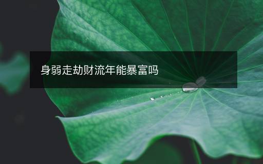 身弱走劫财流年能暴富吗