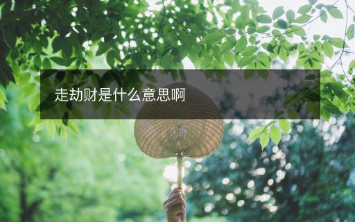 走劫财是什么意思啊