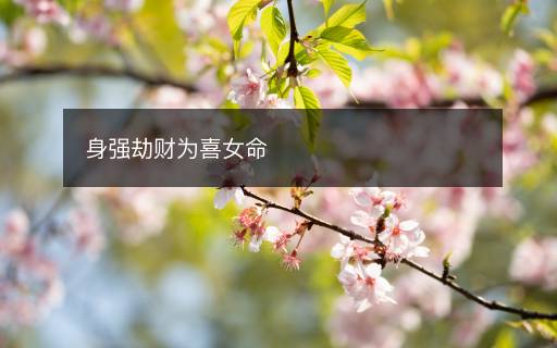 身强劫财为喜女命