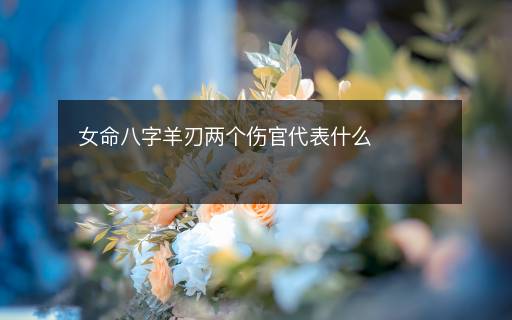 女命八字羊刃两个伤官代表什么