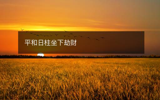 平和日柱坐下劫财