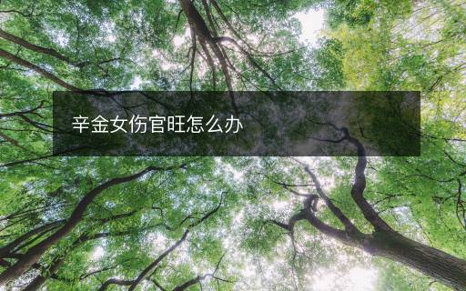 辛金女伤官旺怎么办