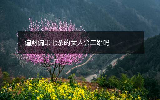 偏财偏印七杀的女人会二婚吗