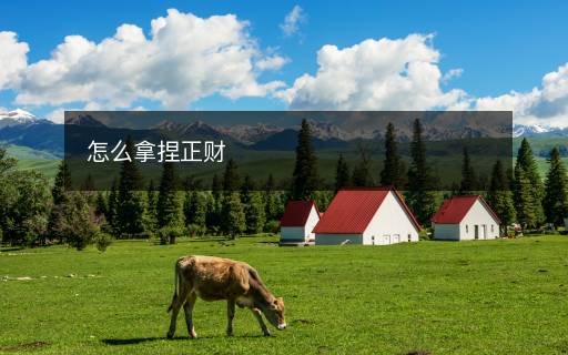 怎么拿捏正财