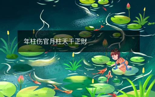 年柱伤官月柱天干正财