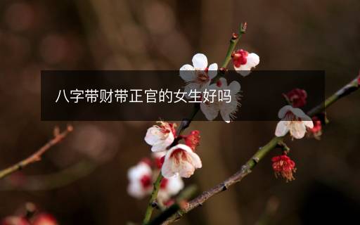 八字带财带正官的女生好吗