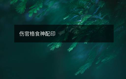 伤官格食神配印