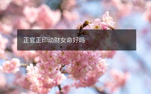 正官正印动财女命好吗