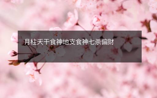 月柱天干食神地支食神七杀偏财