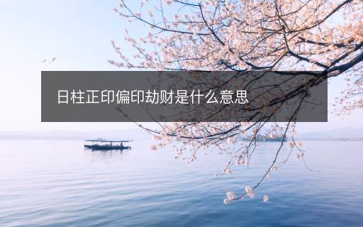 日柱正印偏印劫财是什么意思