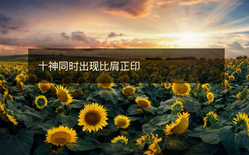 十神同时出现比肩正印