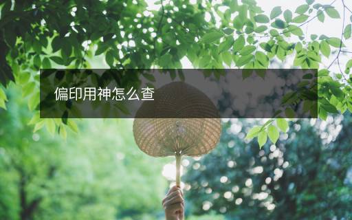 偏印用神怎么查 偏印用神怎么查