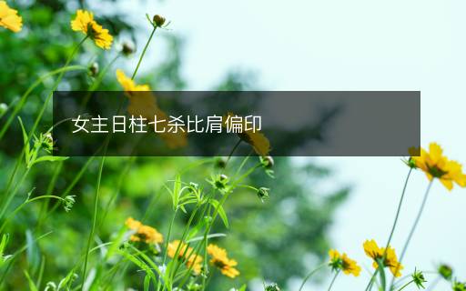 女主日柱七杀比肩偏印 女主日柱七杀比肩偏印