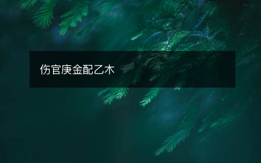 伤官庚金配乙木