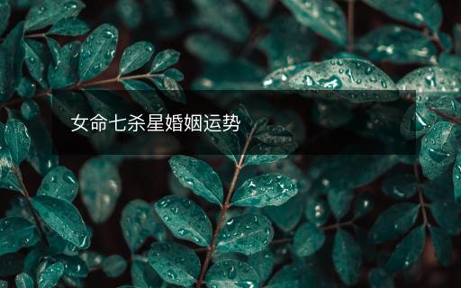 女命七杀星婚姻运势
