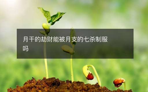 月干的劫财能被月支的七杀制服吗