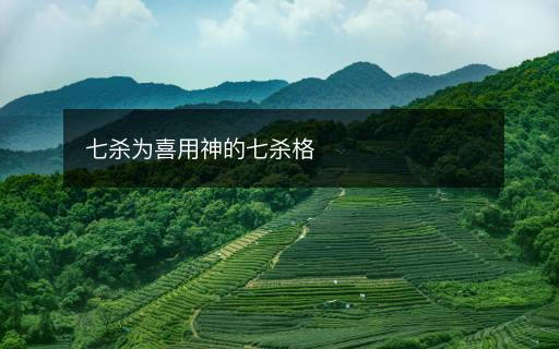 七杀为喜用神的七杀格