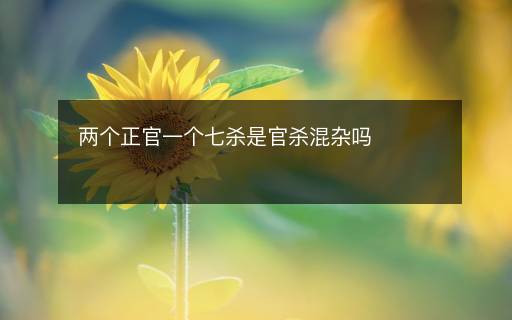 两个正官一个七杀是官杀混杂吗 两个正官一个七杀是官杀混杂吗