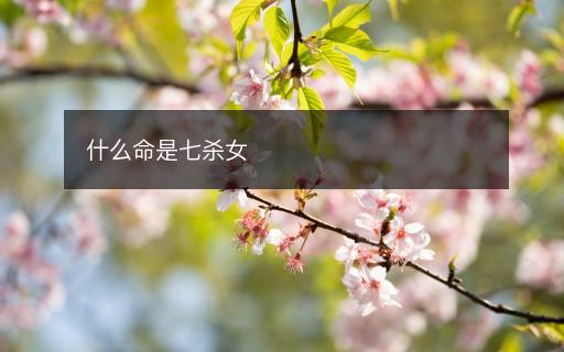 什么命是七杀女