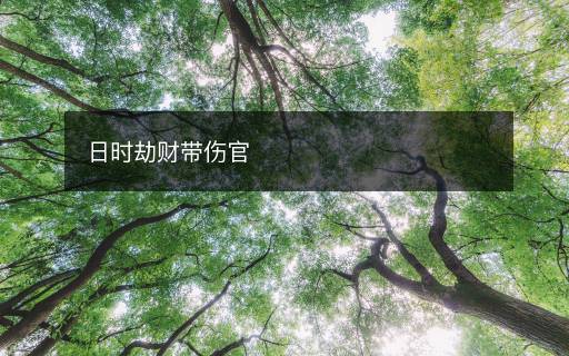 日时劫财带伤官