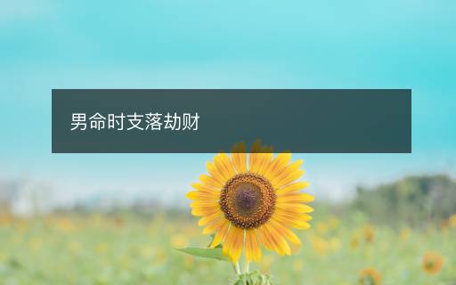 男命时支落劫财