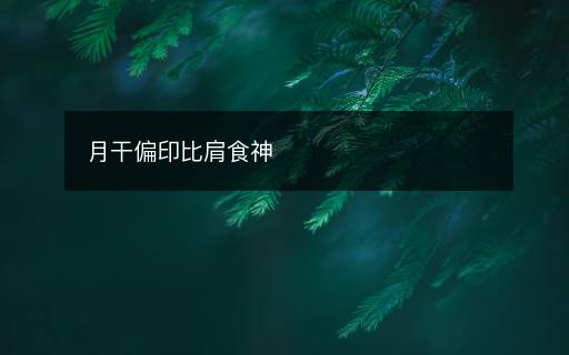 月干偏印比肩食神