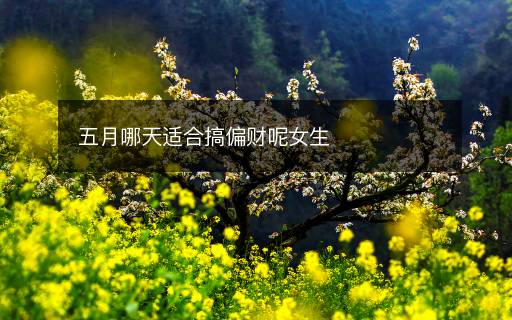 五月哪天适合搞偏财呢女生