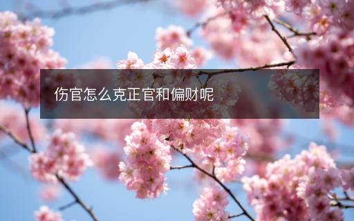 伤官怎么克正官和偏财呢
