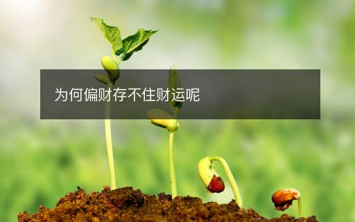 为何偏财存不住财运呢