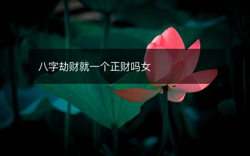 八字劫财就一个正财吗女