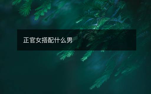 正官女搭配什么男