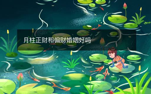 月柱正财和偏财婚姻好吗