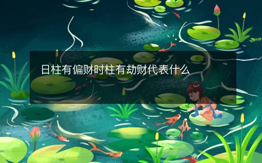 日柱有偏财时柱有劫财代表什么