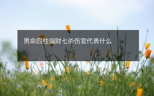男命四柱偏财七杀伤官代表什么 男命四柱偏财七杀伤官代表什么