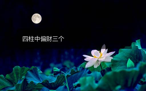 四柱中偏财三个