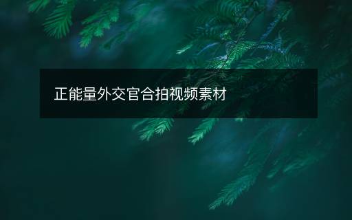 正能量外交官合拍视频素材