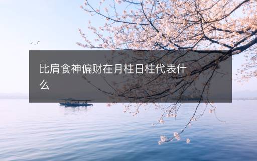 比肩食神偏财在月柱日柱代表什么