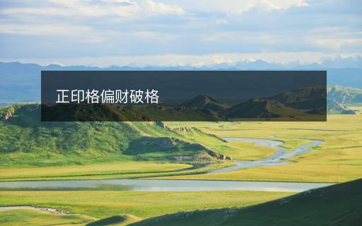 正印格偏财破格