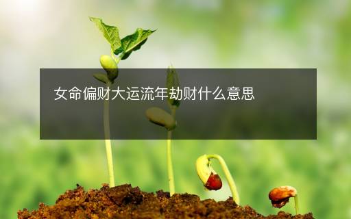 女命偏财大运流年劫财什么意思