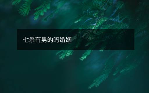 七杀有男的吗婚姻