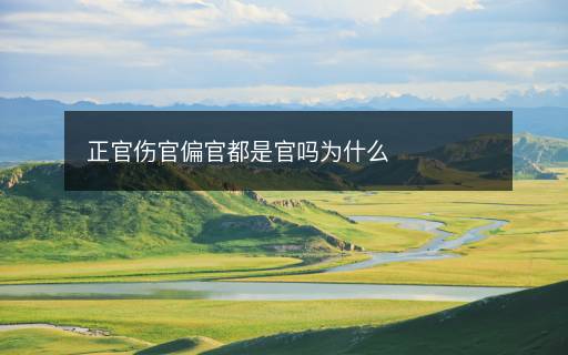 正官伤官偏官都是官吗为什么