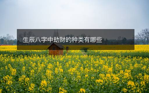 生辰八字中劫财的种类有哪些