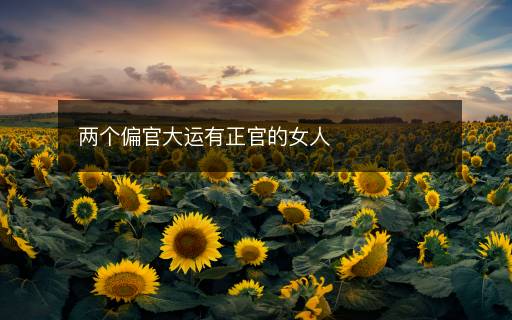 两个偏官大运有正官的女人
