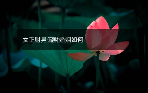 女正财男偏财婚姻如何