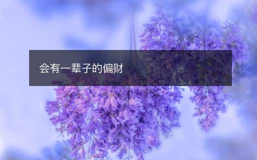 会有一辈子的偏财