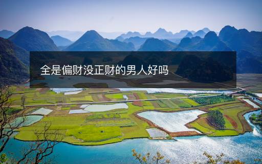 全是偏财没正财的男人好吗