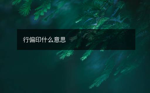 行偏印什么意思