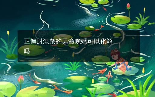 正偏财混杂的男命晚婚可以化解吗