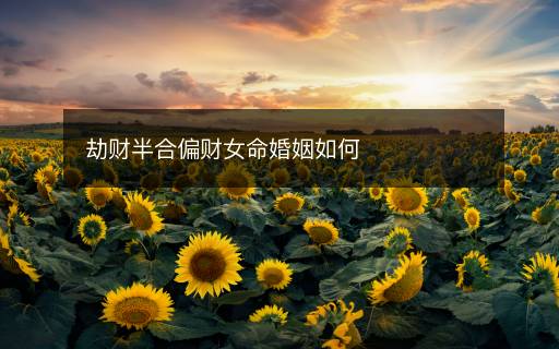 劫财半合偏财女命婚姻如何